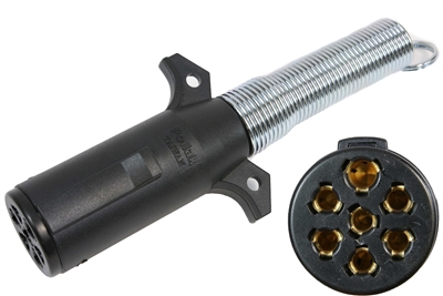 7 Pole Plastic Trailer Plug w/ Cord Guard 11-710 | Fayette Trailers LLC